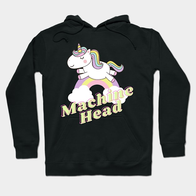 machine head ll unicorn Hoodie by j and r